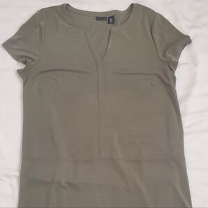 Tahari Olive Green Shirt Dress Size XL